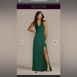 stretch charmeuse sleeveless cowl dress. Worn once!